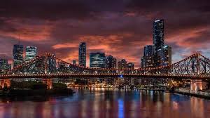 Winning city photo showing bright buildings at night
